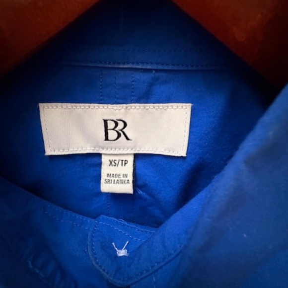 Royal Blue Boxy Cropped Shirt - Picture 5 of 5